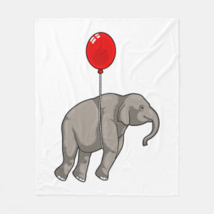 Elefant med Balloon Fleecefilt