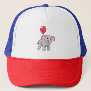 Elefant med Balloon Keps