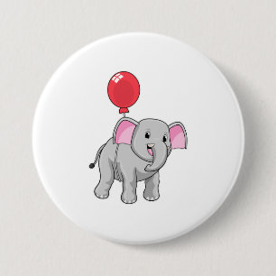 Elefant med Balloon Knapp
