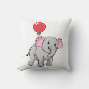 Elefant med Balloon Kudde