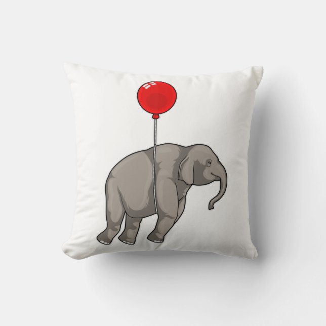 Elefant med Balloon Kudde (Framsida)