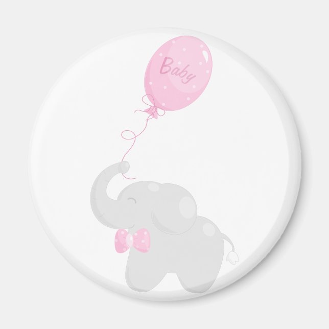 Elefant med Balloon Magnet (Framsidan)