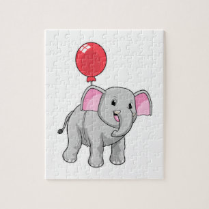 Elefant med Balloon Pussel