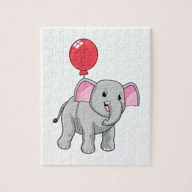 Elefant med Balloon Pussel (Vertikal)