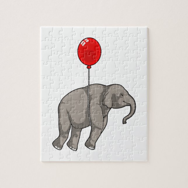 Elefant med Balloon Pussel (Vertikal)