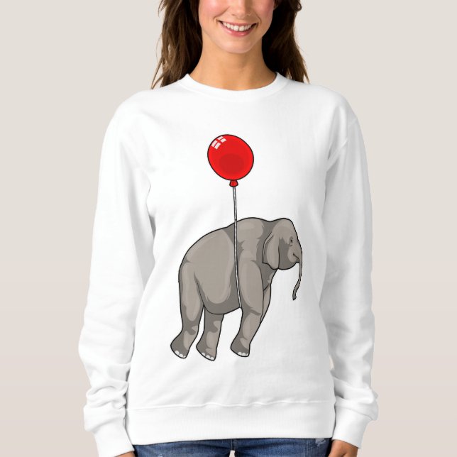 Elefant med Balloon T Shirt (Framsida)
