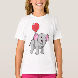 Elefant med Balloon T Shirt