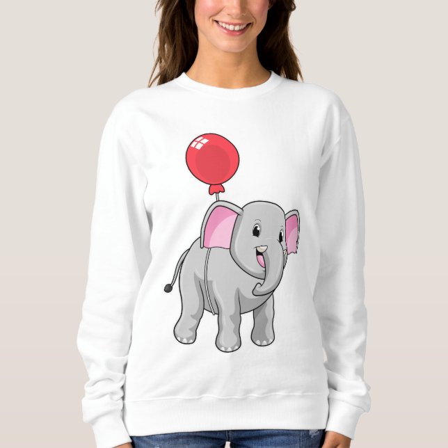 Elefant med Balloon T Shirt (Framsida)