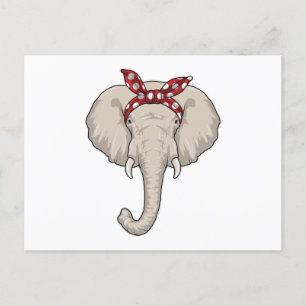 Elefant med bandana vykort