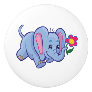 Elefant med blomma knopp
