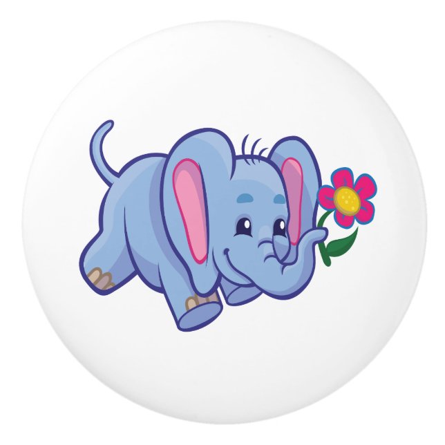Elefant med blomma knopp (Framsidan)