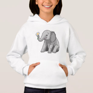 Elefant med blomma t shirt