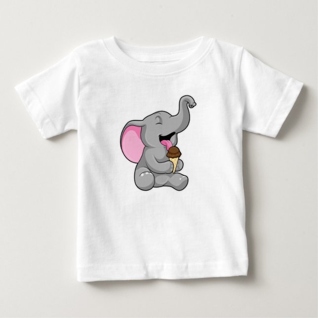 Elefant med Chocolate Waffle glass T Shirt (Framsida)