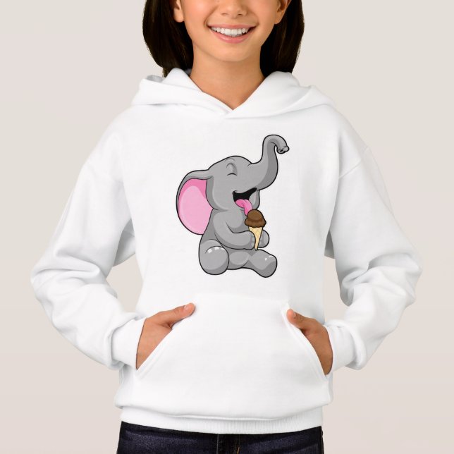 Elefant med Chocolate Waffle glass T Shirt (Framsida)