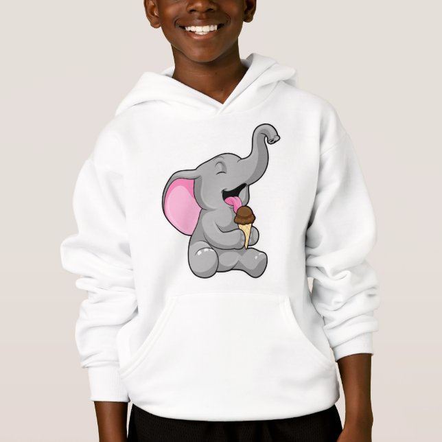 Elefant med Chocolate Waffle glass T Shirt (Framsida)