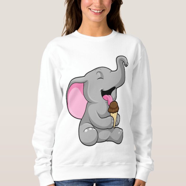 Elefant med Chocolate Waffle glass T Shirt (Framsida)