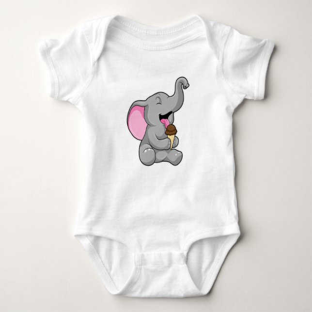 Elefant med Chocolate Waffle glass T Shirt (Framsida)