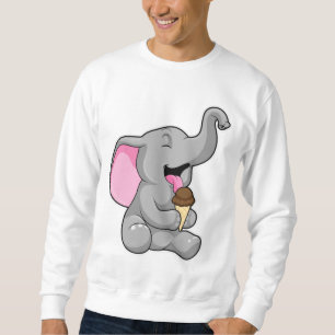 Elefant med chokladwaffelglass lång ärmad tröja