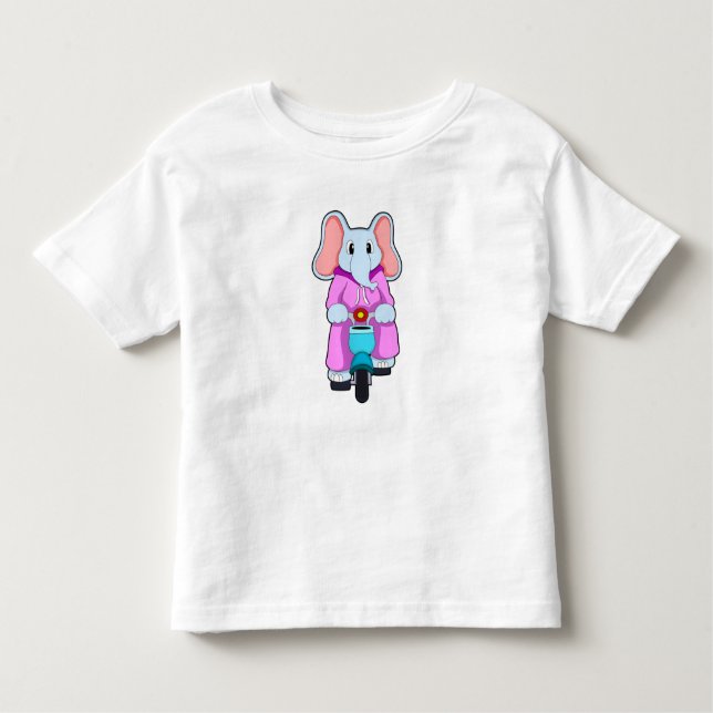 Elefant med cykel t shirt (Framsida)