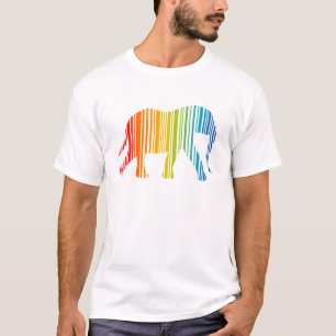 Elefant med Färg Pub-kod T Shirt
