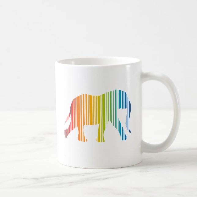 Elefant med färgfält kaffemugg (Höger)