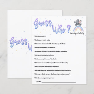 Elefant med färgglad regnbåge Baby Shower Lek