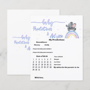 Elefant med färgglad regnbåge Baby Shower-spel