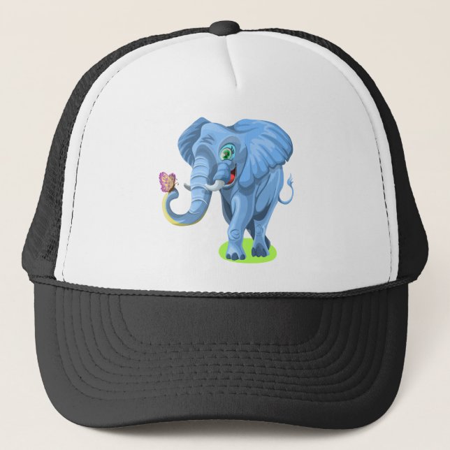 Elefant med fjäril keps (Framsida)