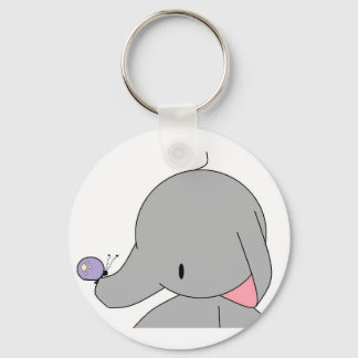 elefant med fjäril-nyckelkedja nyckelring