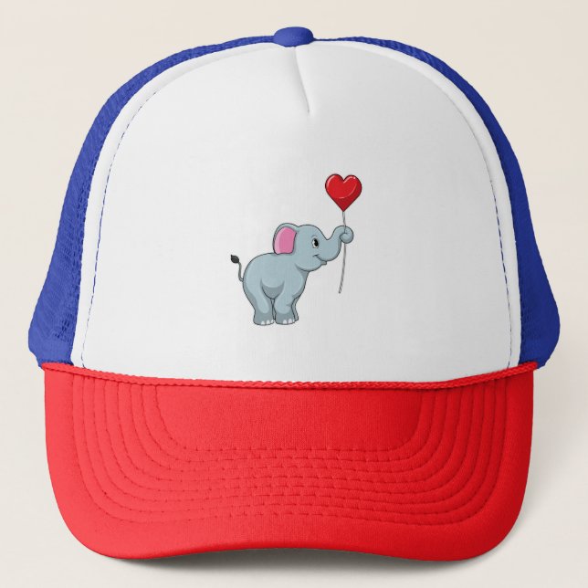 Elefant med Heart Balloon Keps (Framsida)