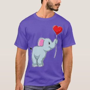 Elefant med Heart Balloon T Shirt