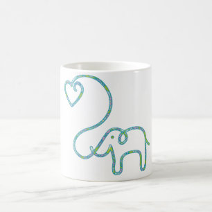 ELEFANT med hjärta Kaffemugg