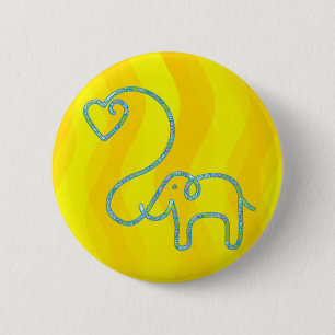 ELEFANT med hjärta Knapp