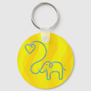 ELEFANT med hjärta Nyckelring