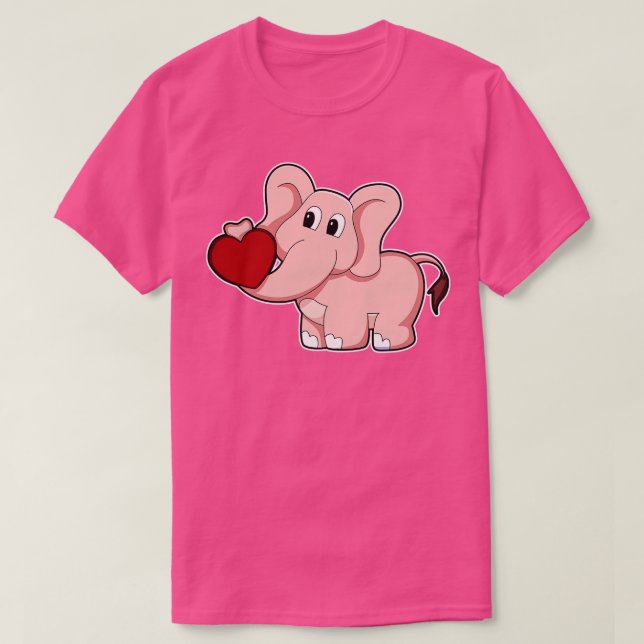 Elefant med hjärta t shirt (Design framsida)