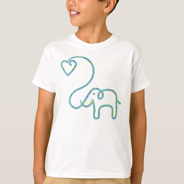 ELEFANT med hjärta T-shirt (Framsida)