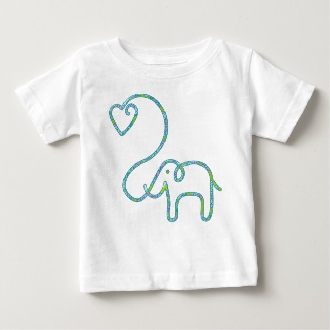 ELEFANT med hjärta Tee Shirt (Framsida)