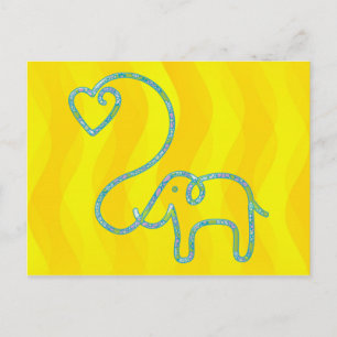 ELEFANT med hjärta Vykort