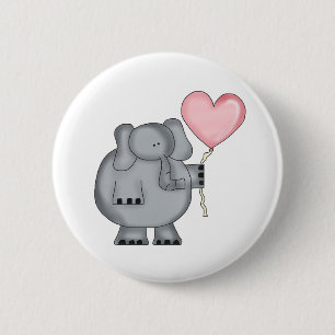 Elefant med hjärtaballongen knapp
