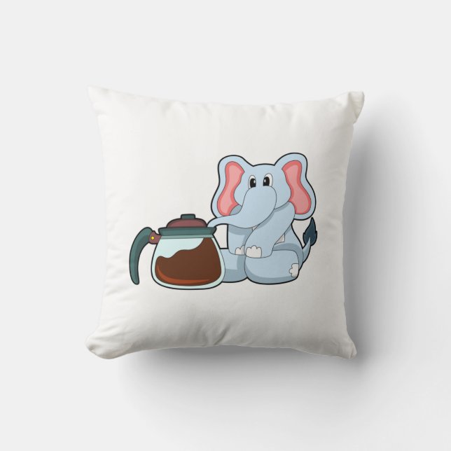 Elefant med kaffekanna kudde (Framsida)