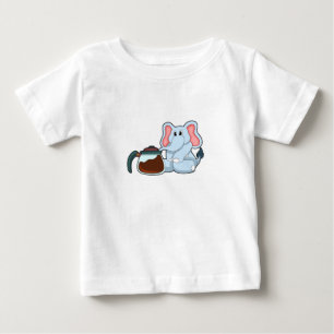 Elefant med kaffekanna t shirt