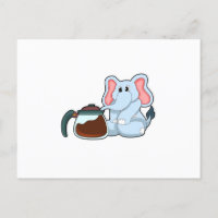 Elefant med kaffekanna
