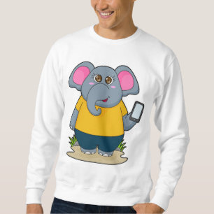 Elefant med mobil lång ärmad tröja