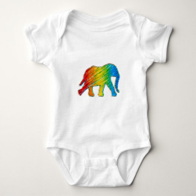 Elefant med pixlar t-shirt (Framsida)