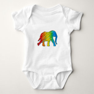 Elefant med pixlar tee
