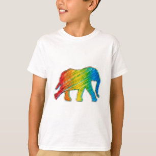 Elefant med pixlar tröja