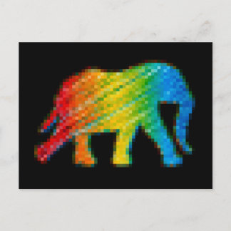 Elefant med pixlar vykort