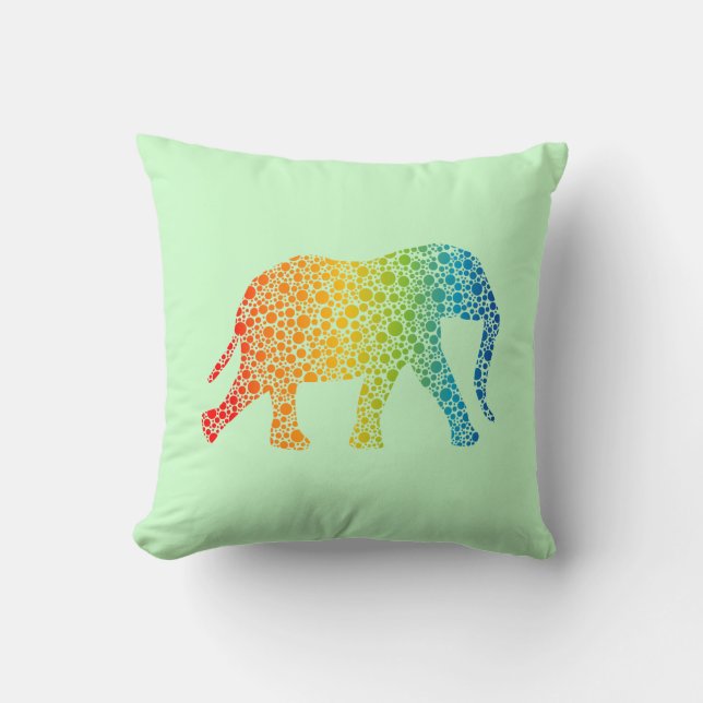 Elefant med punkter kudde (Framsida)