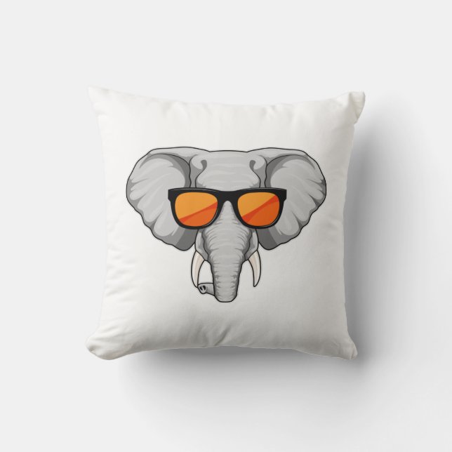 Elefant med solglasögon kudde (Framsida)