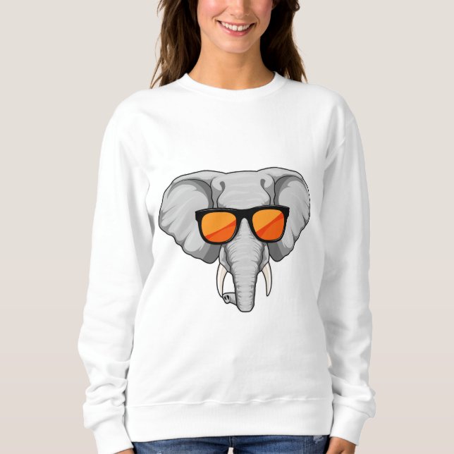 Elefant med solglasögon t shirt (Framsida)